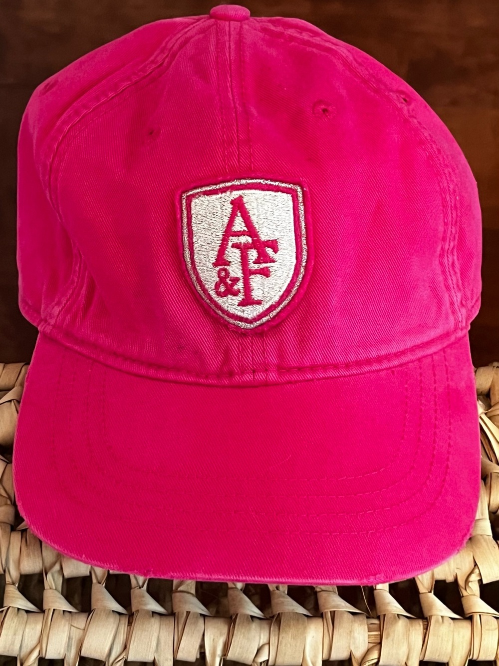 Vintage Y2K Abercrombie & Fitch Hot Pink Shield Logo Baseball Cap